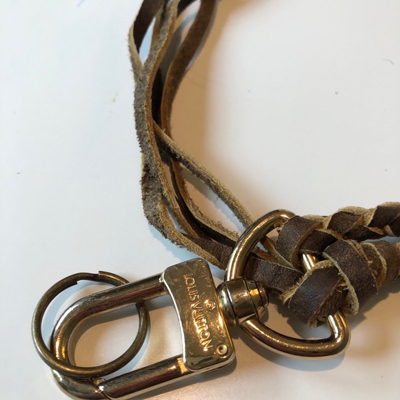 Upcycled Hardware Leather Keychain - Picture 3 of 4